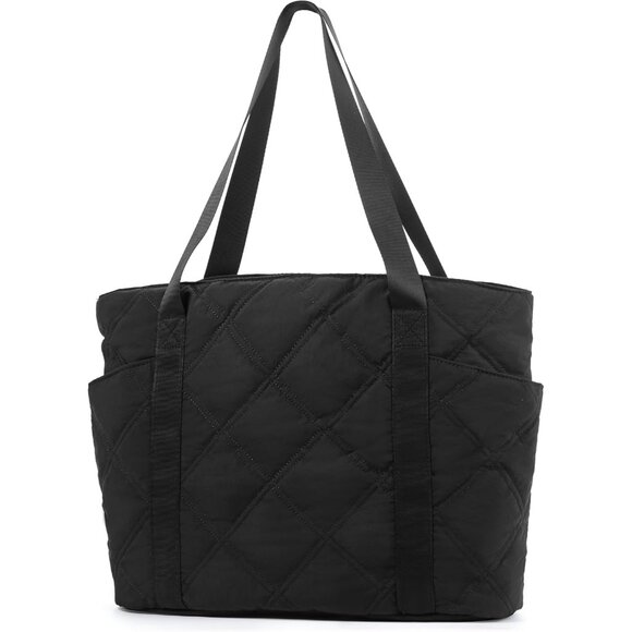 Large Water-Resistant Quilted Tote for Women - Ideal for Work and Travel - Picture 1 of 7